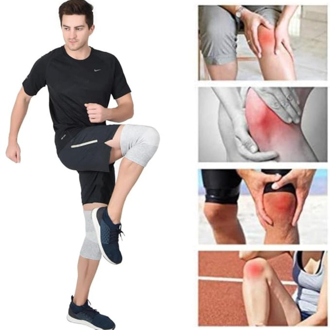Bamboo Knee Support Sleeve – Orthopedic Compression Cap for Pain Relief.