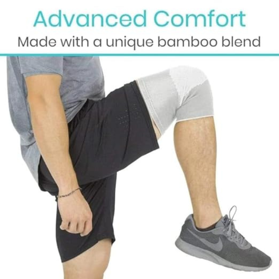 Bamboo Knee Support Sleeve – Orthopedic Compression Cap for Pain Relief.