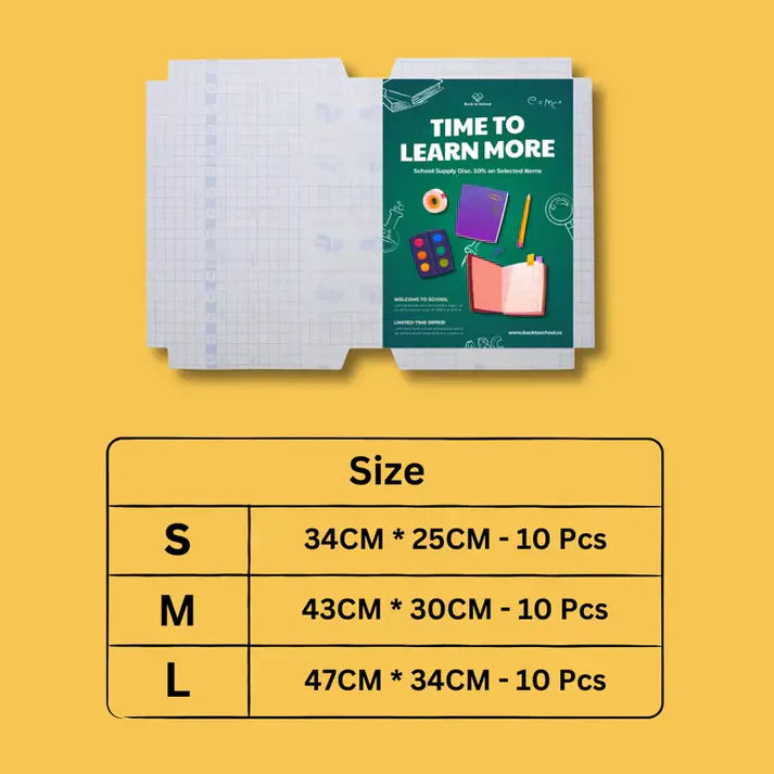 Self-Adhesive Transparent Protective Book Cover