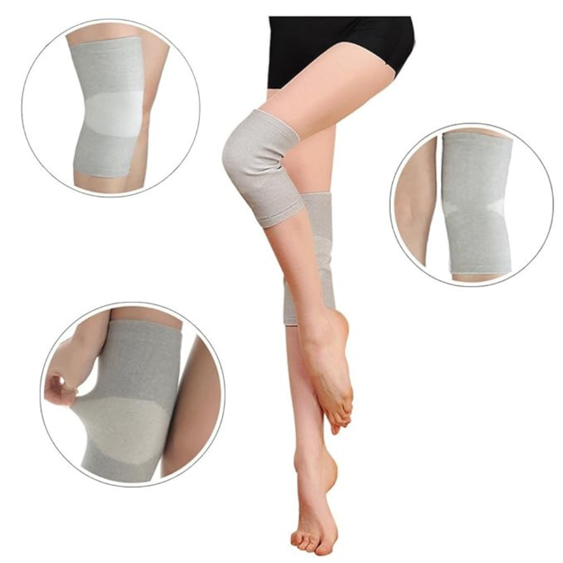 Bamboo Knee Support Sleeve – Orthopedic Compression Cap for Pain Relief.