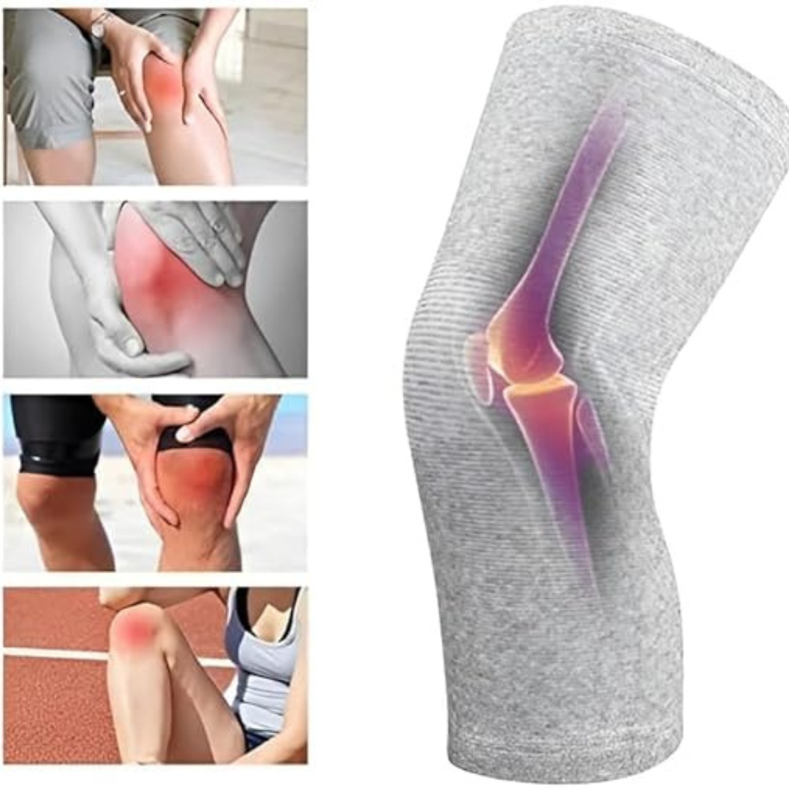 Bamboo Knee Support Sleeve – Orthopedic Compression Cap for Pain Relief.