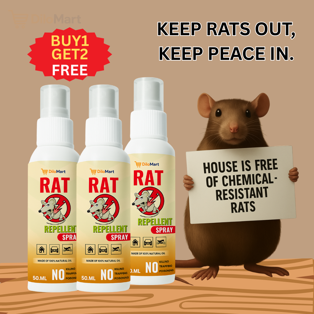 Dilomart Rat Repellent Spray Buy 1 Get 2– Secure , Effective, and Eco-friendly.