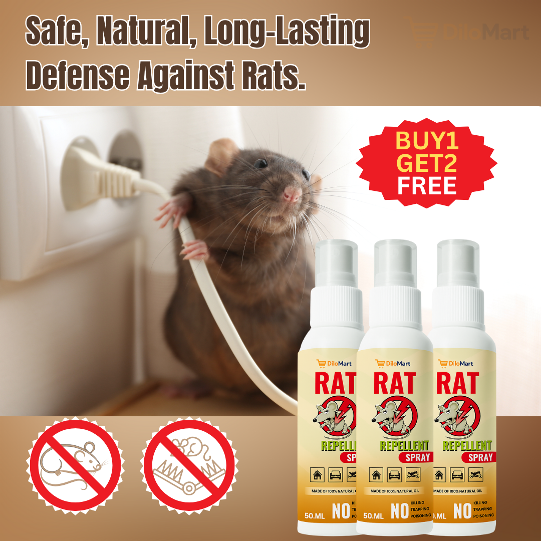 Dilomart Rat Repellent Spray Buy 1 Get 2– Secure , Effective, and Eco-friendly.