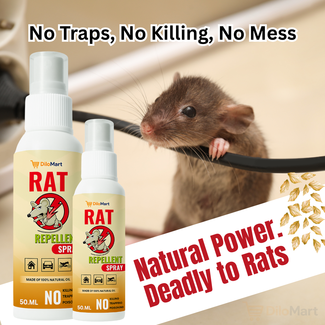 Dilomart Rat Repellent Spray Buy 1 Get 2– Secure , Effective, and Eco-friendly.