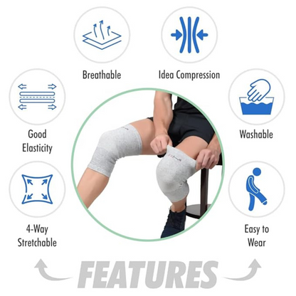Bamboo Knee Support Sleeve – Orthopedic Compression Cap for Pain Relief.